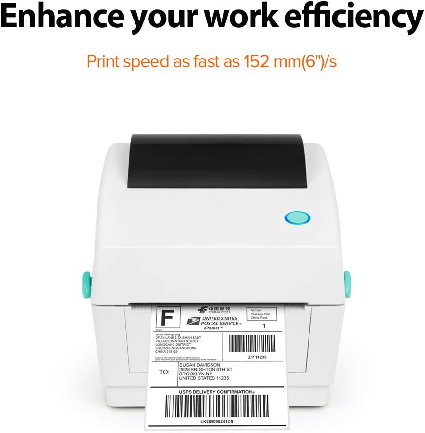 Fangtek Thermal Shipping Label Printer - Direct Thermal High Speed Printer - Compatible with , Ebay, Etsy, Shopify - 4×6 Label Printer & Multifunctional Printing - Image 5